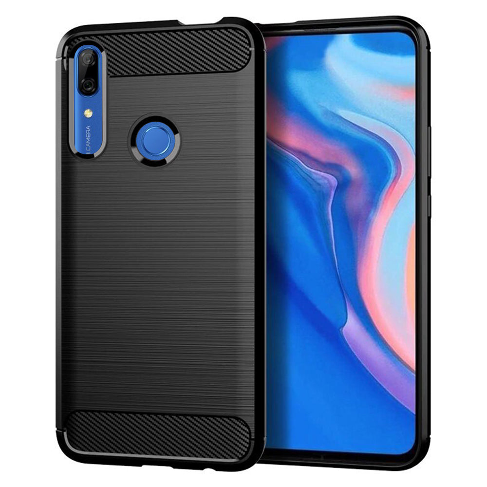 Coque pour Huawei P Smart Z, Techsuit, Carbone, Noire