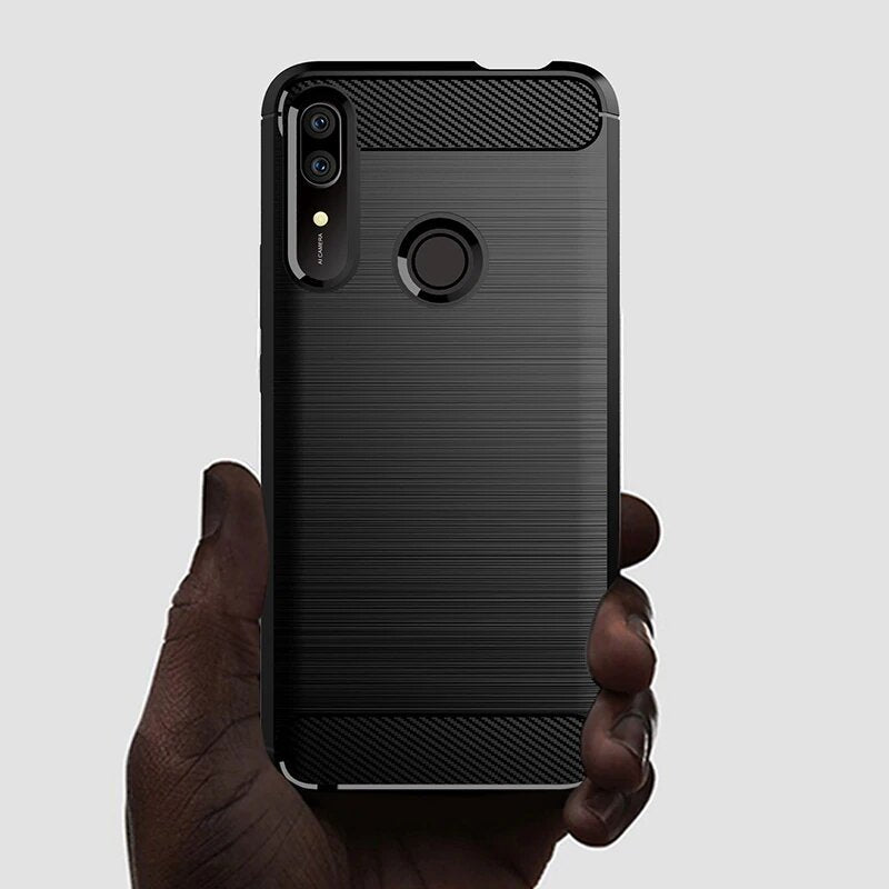 Coque pour Huawei P Smart Z, Techsuit, Carbone, Noire