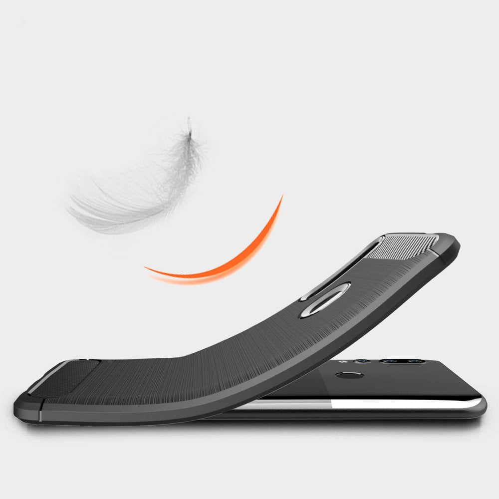 Coque pour Huawei P Smart Z, Techsuit, Carbone, Noire