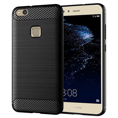 Coque pour Huawei P10 Lite, Techsuit, Carbone, Noire