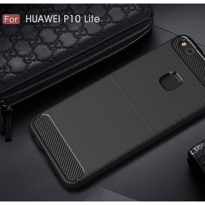 Coque pour Huawei P10 Lite, Techsuit, Carbone, Noire