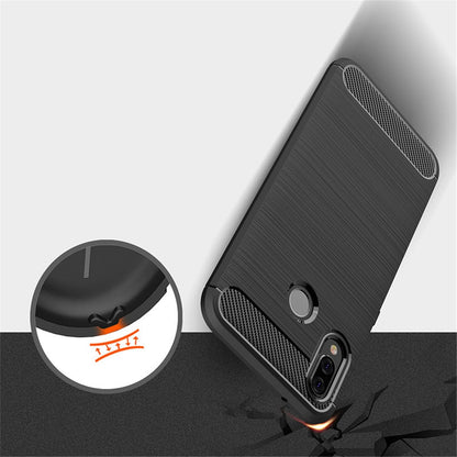 Coque pour Huawei P20 Lite, Techsuit, Carbone, Noire
