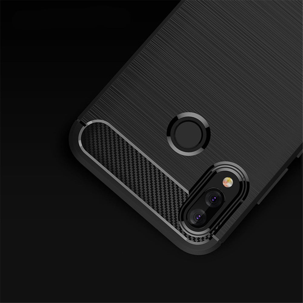 Coque pour Huawei P20 Lite, Techsuit, Carbone, Noire