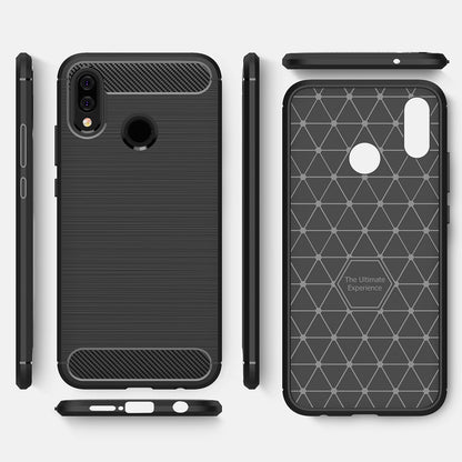 Coque pour Huawei P20 Lite, Techsuit, Carbone, Noire