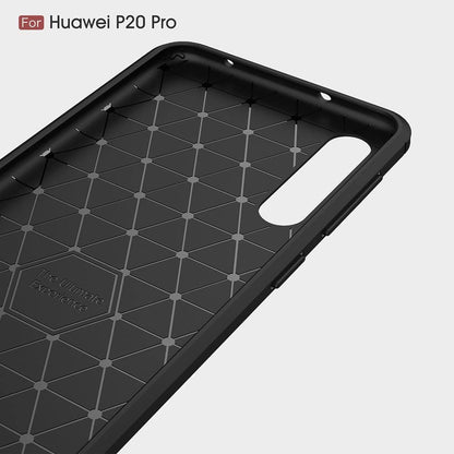 Hülle für Huawei P20 Pro, Techsuit, Carbon, Schwarz