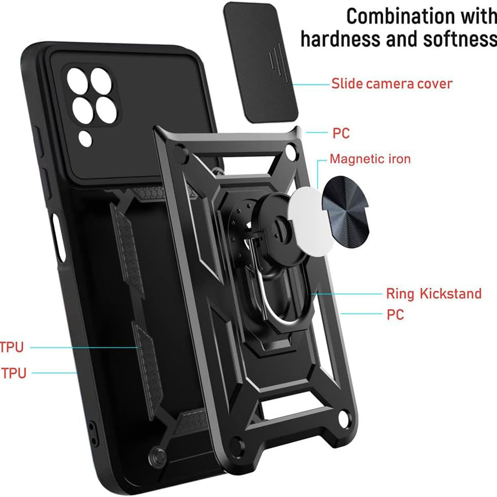 Hoes voor Huawei P40 lite 4G, Techsuit, CamShield, Zwart