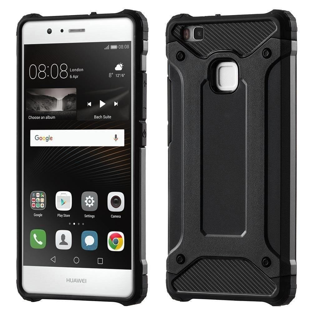Hoes voor Huawei P9 lite (2016), Techsuit, Hybrid Armor, Zwart