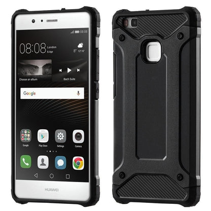 Hoes voor Huawei P9 lite (2016), Techsuit, Hybrid Armor, Zwart