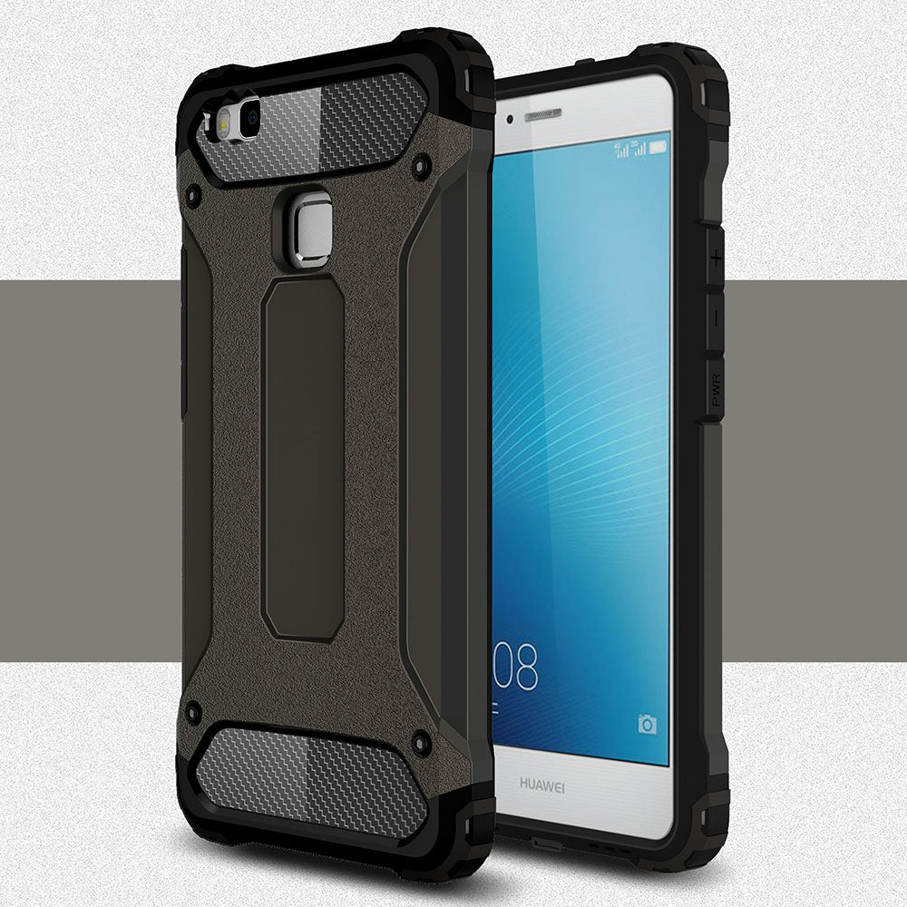 Hoes voor Huawei P9 lite (2016), Techsuit, Hybrid Armor, Zwart