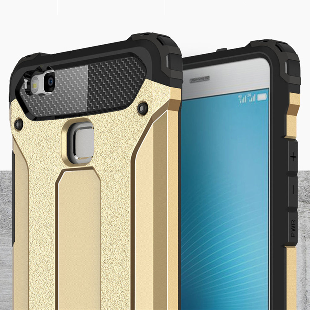 Hoes voor Huawei P9 lite (2016), Techsuit, Hybrid Armor, Zwart