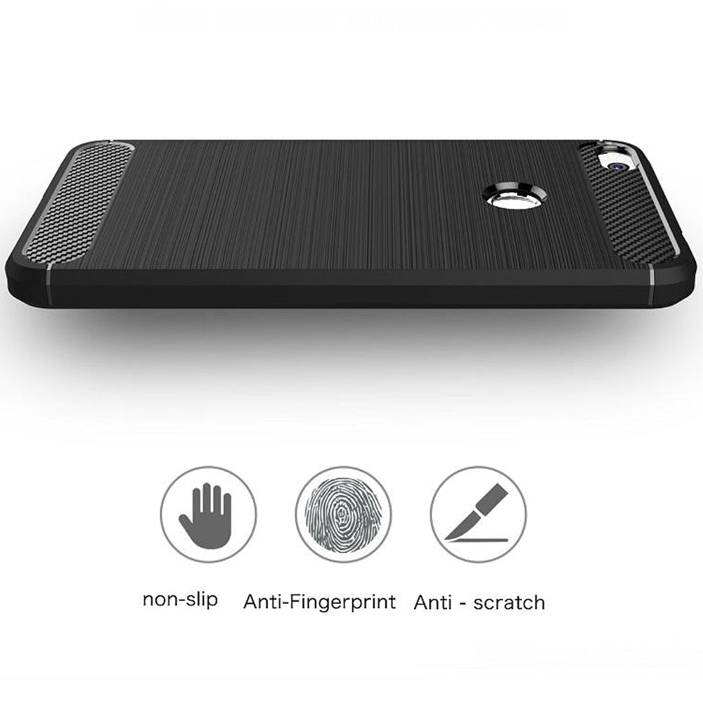 Coque pour Huawei P9 Lite (2017) / P8 Lite (2017), Techsuit, Carbone, Noire