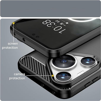 Hoes voor Huawei Pura 70 Pro, Techsuit, Carbon, Zwart
