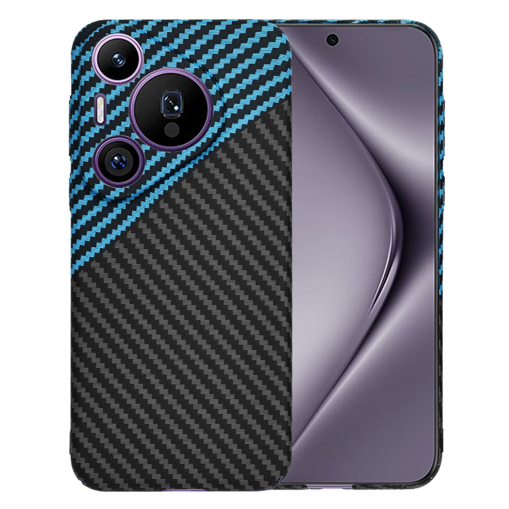 Case for Huawei Pura 70 Pro, Techsuit, Carbonite FiberShell, Black Blue