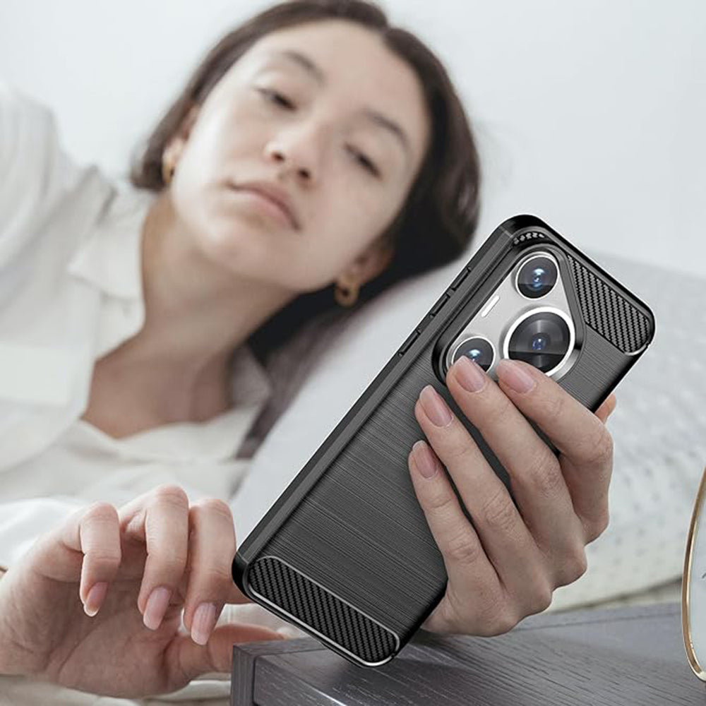 Case for Huawei Pura 70, Techsuit, Carbon, Black