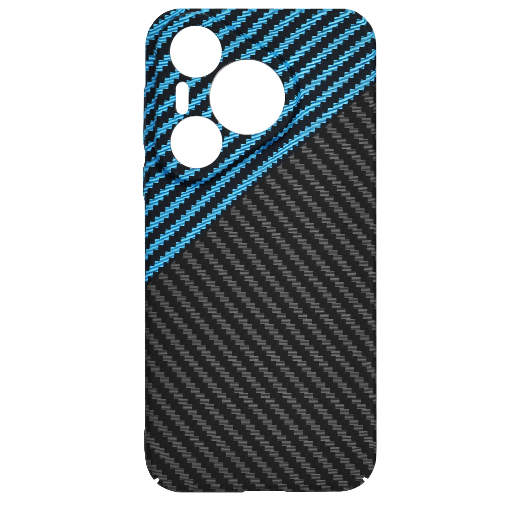 Coque pour Huawei Pura 70, Techsuit, Carbonite FiberShell, Noir Bleu