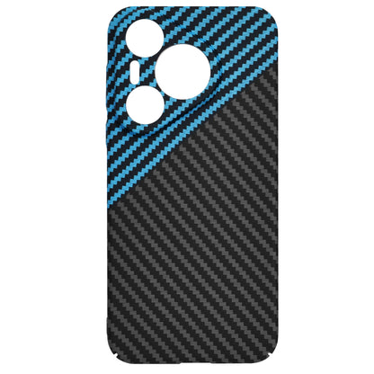 Coque pour Huawei Pura 70, Techsuit, Carbonite FiberShell, Noir Bleu