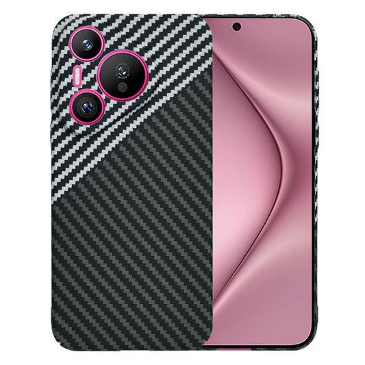 Coque pour Huawei Pura 70, Techsuit, Carbonite FiberShell, Noir Gris
