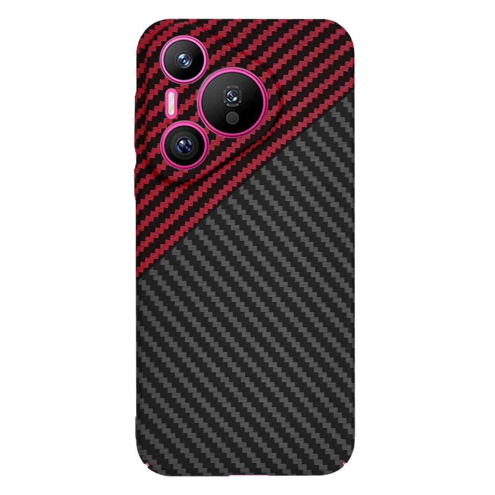 Coque pour Huawei Pura 70, Techsuit, Carbonite FiberShell, Noir Rouge