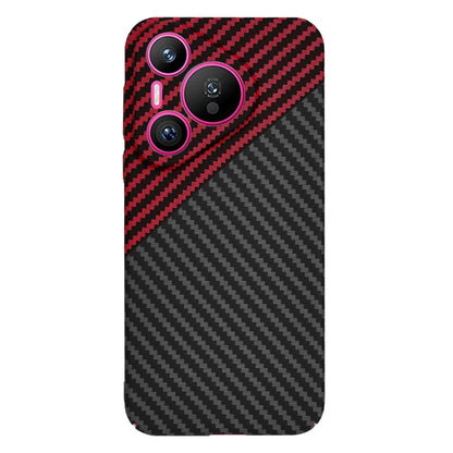Coque pour Huawei Pura 70, Techsuit, Carbonite FiberShell, Noir Rouge