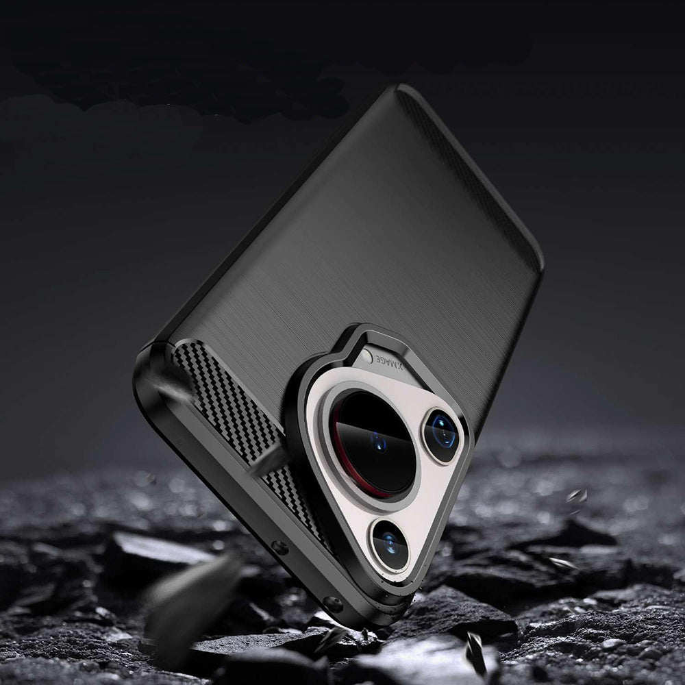 Hülle für Huawei Pura 70 Ultra, Techsuit, Carbon, Blau