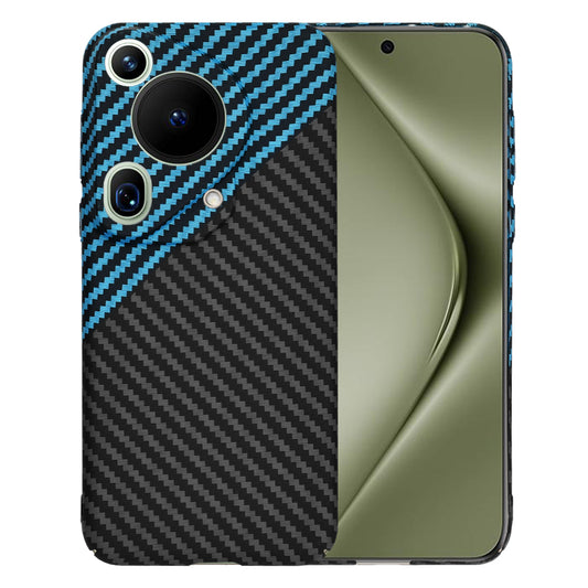 Hülle für Huawei Pura 70 Ultra, Techsuit, Carbonite FiberShell, Schwarz Blau