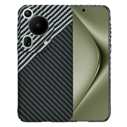 Hülle für Huawei Pura 70 Ultra, Techsuit, Carbonite FiberShell, Schwarz Grau