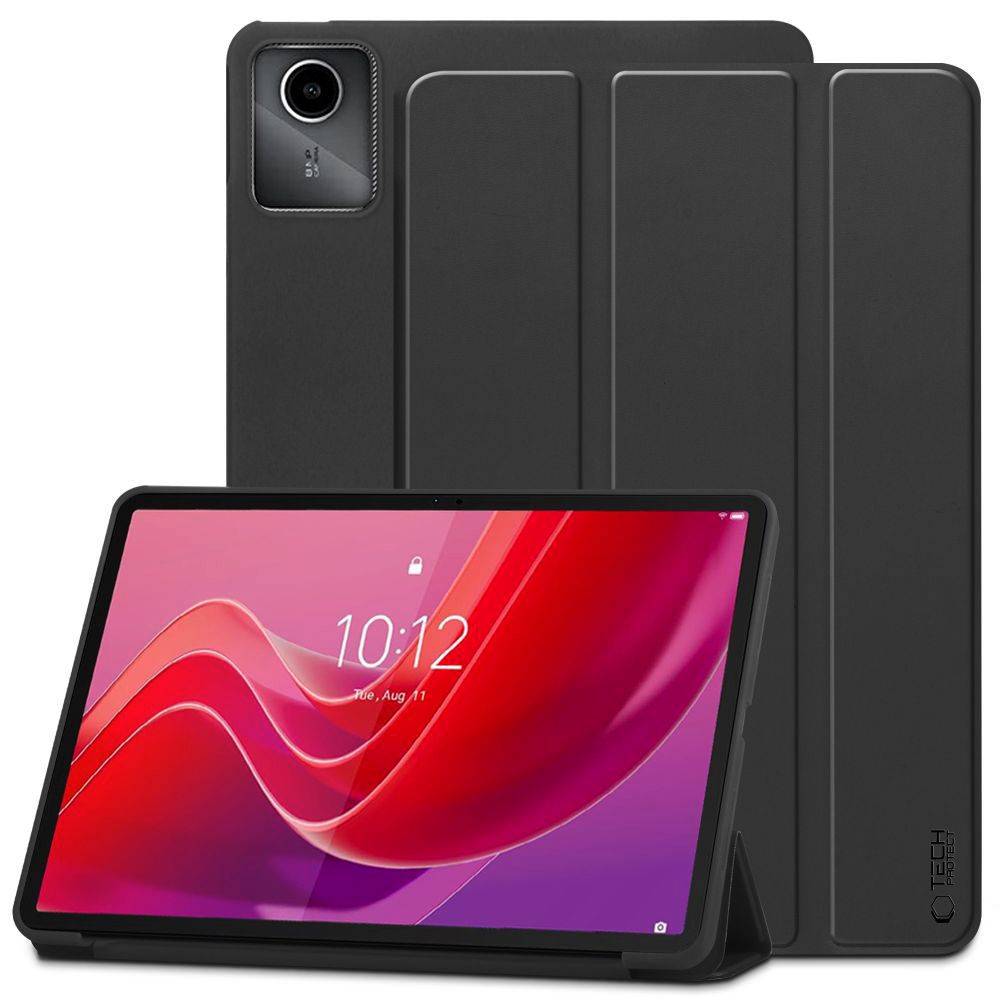 Etui voor Lenovo Tab M11, Tech-Protect, SmartCase, Zwart 