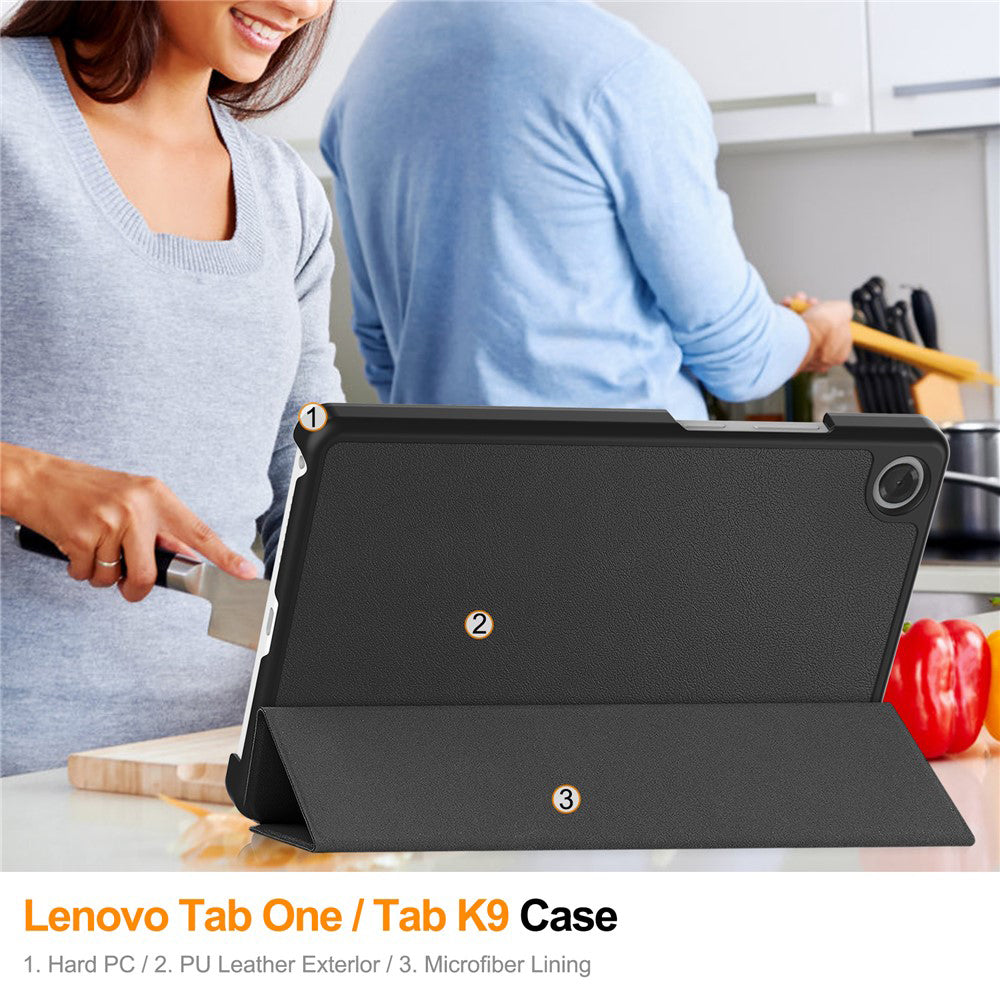 Hülle für Lenovo Tab K9, Techsuit, FoldPro, Schwarz