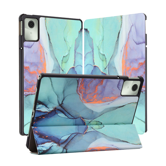 Hoes voor Lenovo Tab M11, Techsuit, FoldPro Green Time, Multicolor