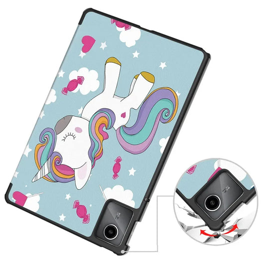 Hülle für Lenovo Tab M11, Techsuit, FoldPro Unicorn, Mehrfarbig