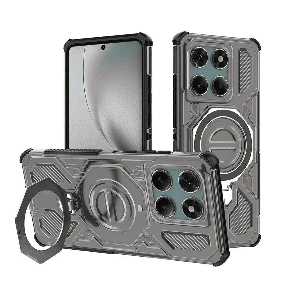 Coque pour Motorola Edge 60 Pro, Techsuit, Carbon Shield Pro, Fumé