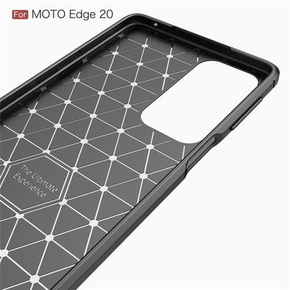 Coque pour Motorola Edge 20, Techsuit, Carbone, Noire