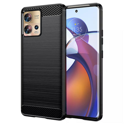 Coque pour Motorola Edge 30 Fusion, Techsuit, Carbone, Noire
