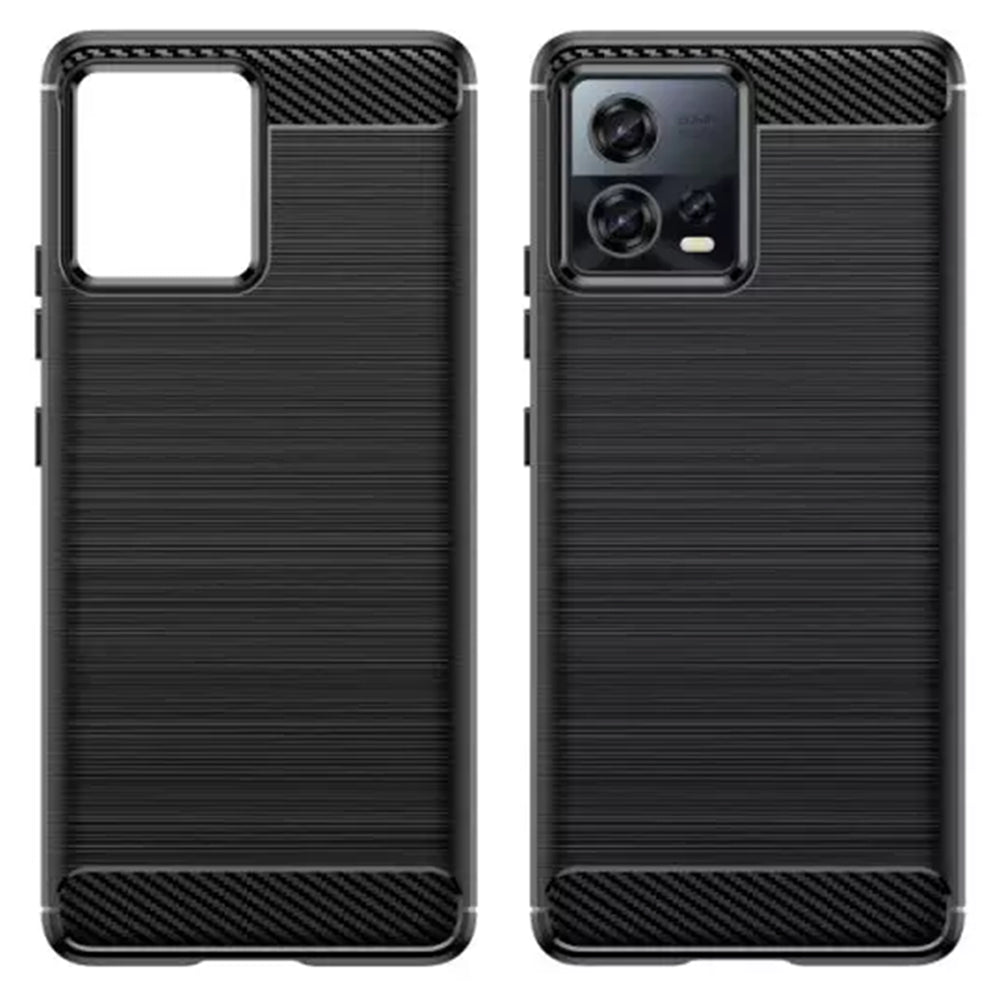 Coque pour Motorola Edge 30 Fusion, Techsuit, Carbone, Noire