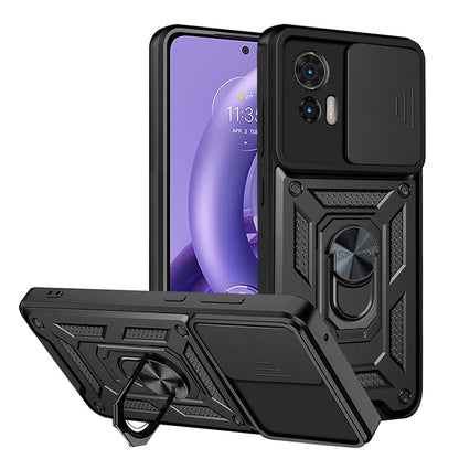 Coque pour Motorola Edge 30 Neo, Techsuit, CamShield, Noire