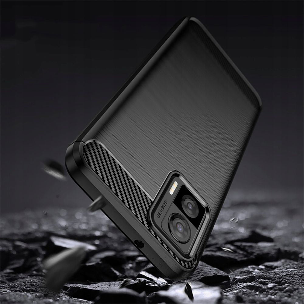 Coque pour Motorola Edge 30 Neo, Techsuit, Carbone, Noire
