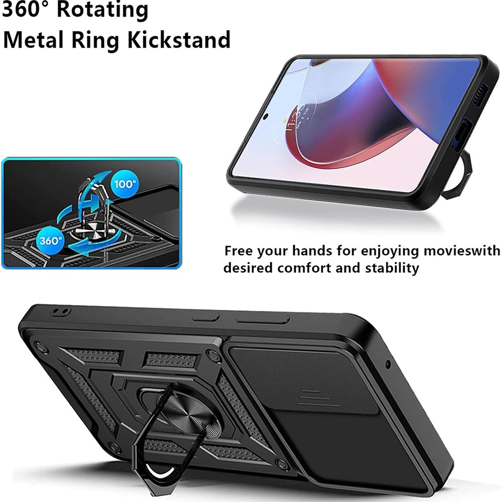 Coque pour Motorola Edge 30 Ultra, Techsuit, CamShield, Noire