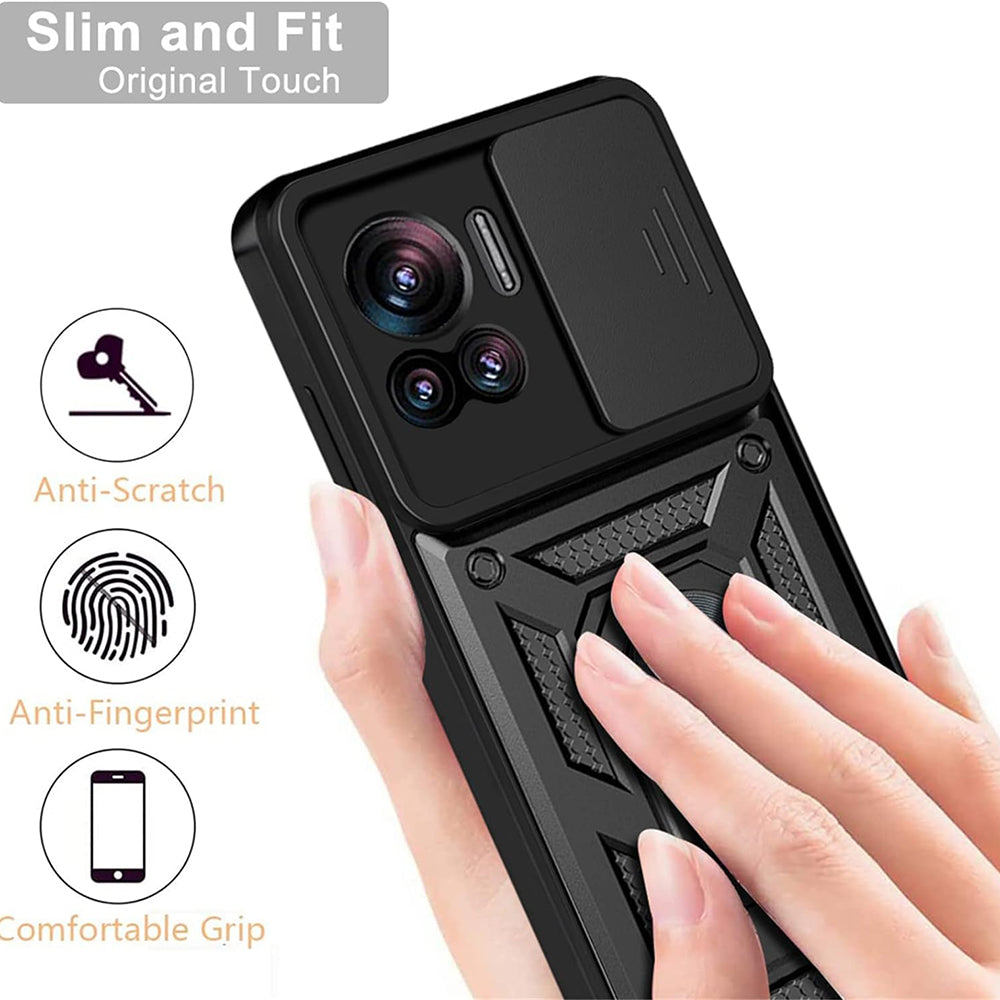 Coque pour Motorola Edge 30 Ultra, Techsuit, CamShield, Noire