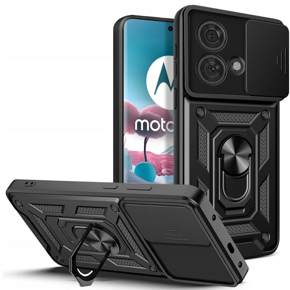 Coque pour Motorola Edge 40 Neo, Techsuit, CamShield, Noire