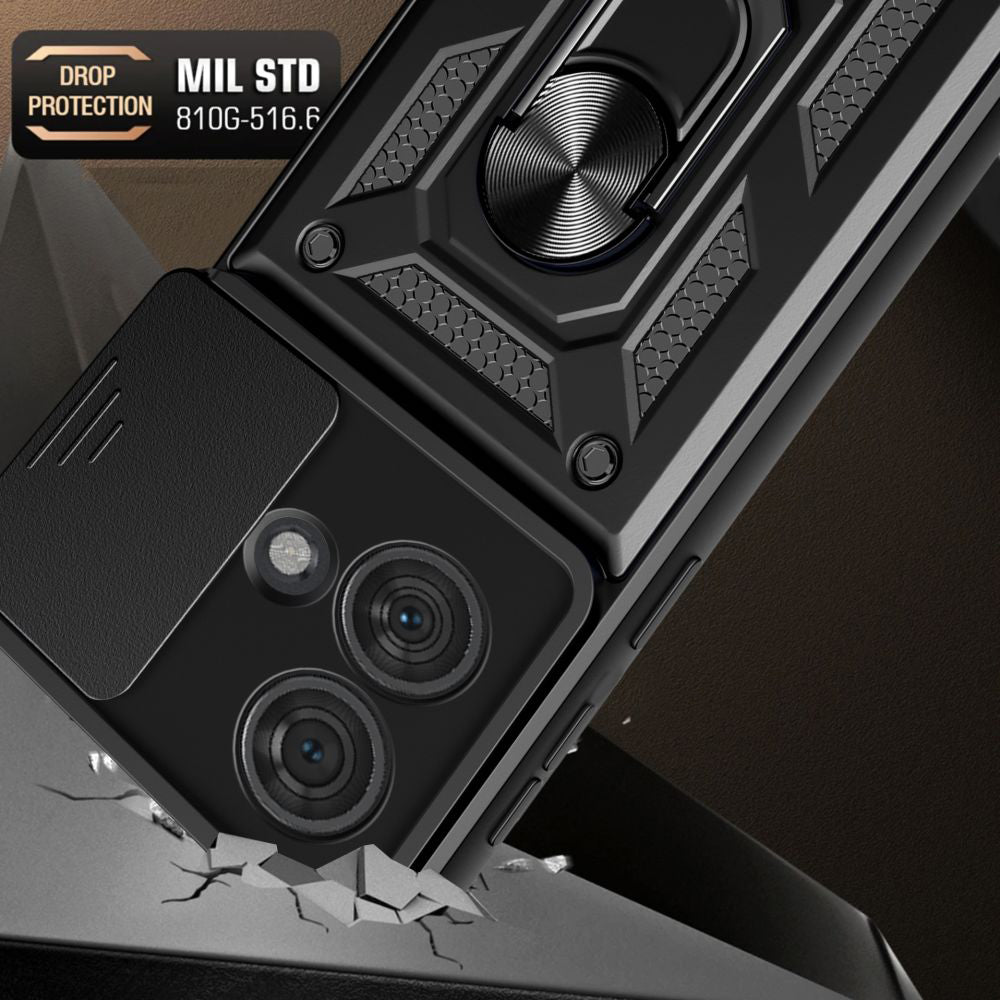Coque pour Motorola Edge 40 Neo, Techsuit, CamShield, Noire