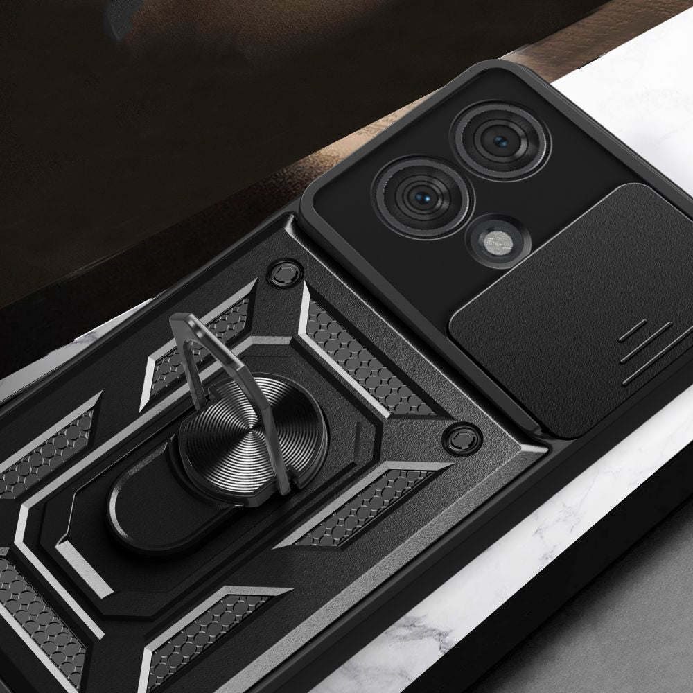 Coque pour Motorola Edge 40 Neo, Techsuit, CamShield, Noire