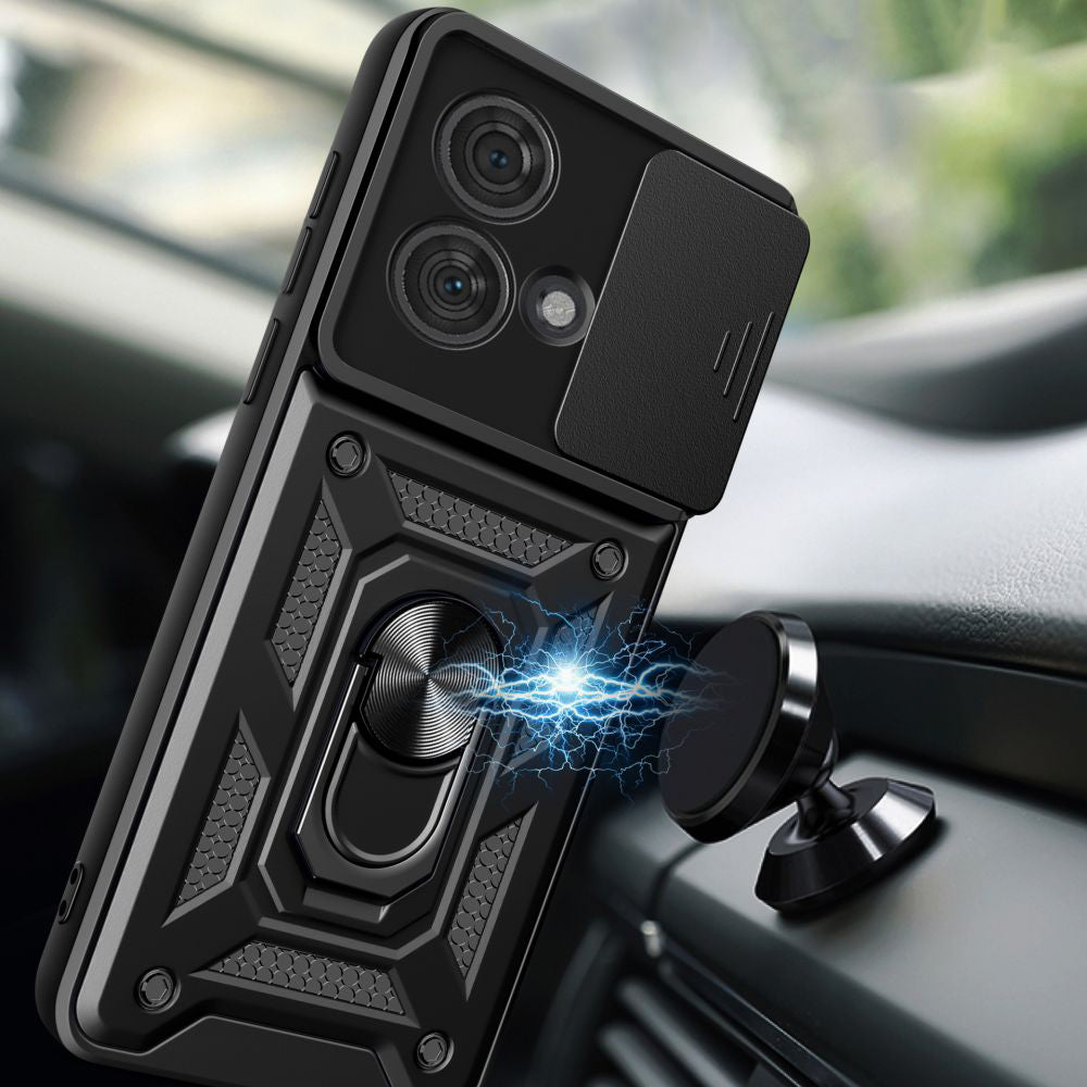 Coque pour Motorola Edge 40 Neo, Techsuit, CamShield, Noire