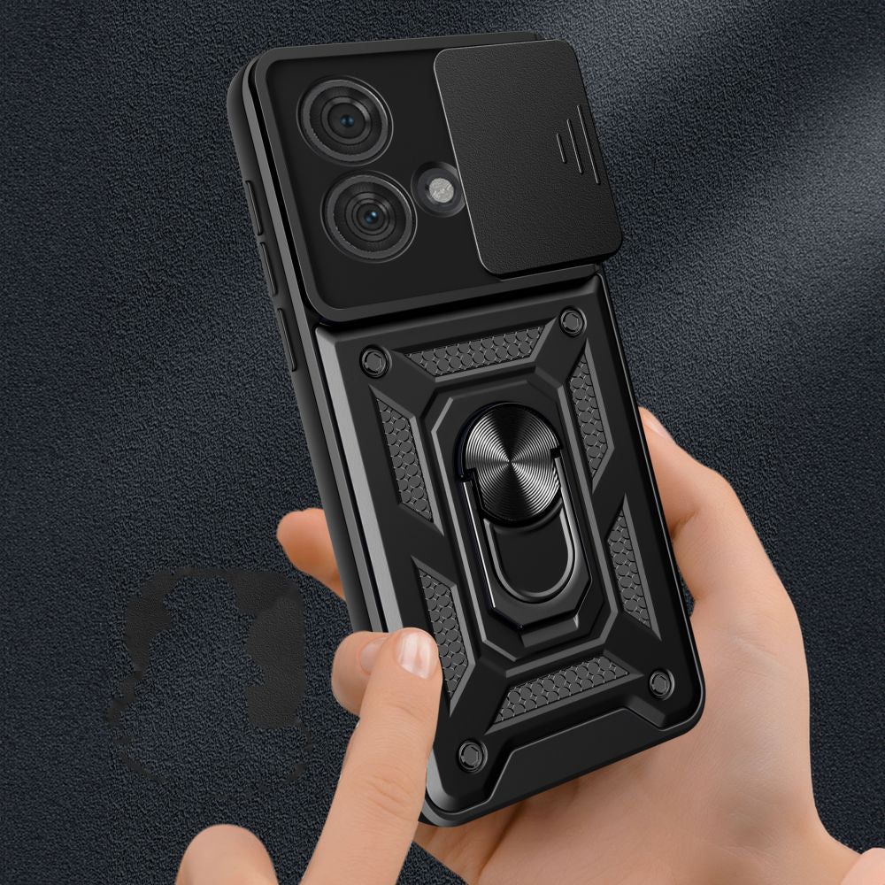 Coque pour Motorola Edge 40 Neo, Techsuit, CamShield, Noire
