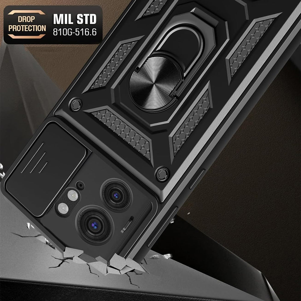 Case for Motorola Edge 40, Techsuit, CamShield, Black