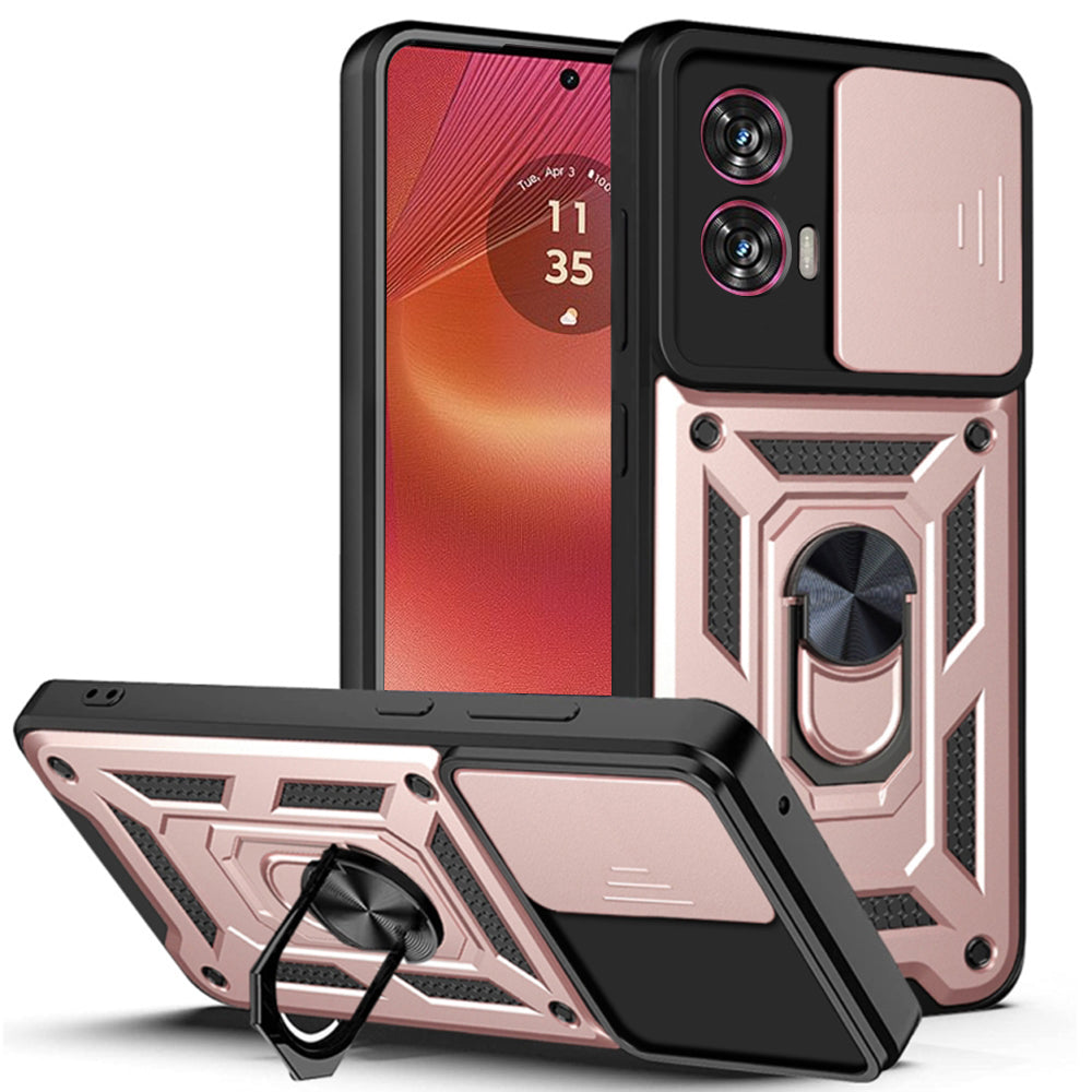 Hoes voor Motorola Edge 50 Fusion, Techsuit, CamShield, Roze