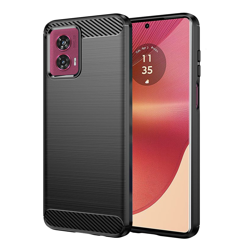 Hülle für Motorola Edge 50 Fusion, Techsuit, Carbon, Schwarz