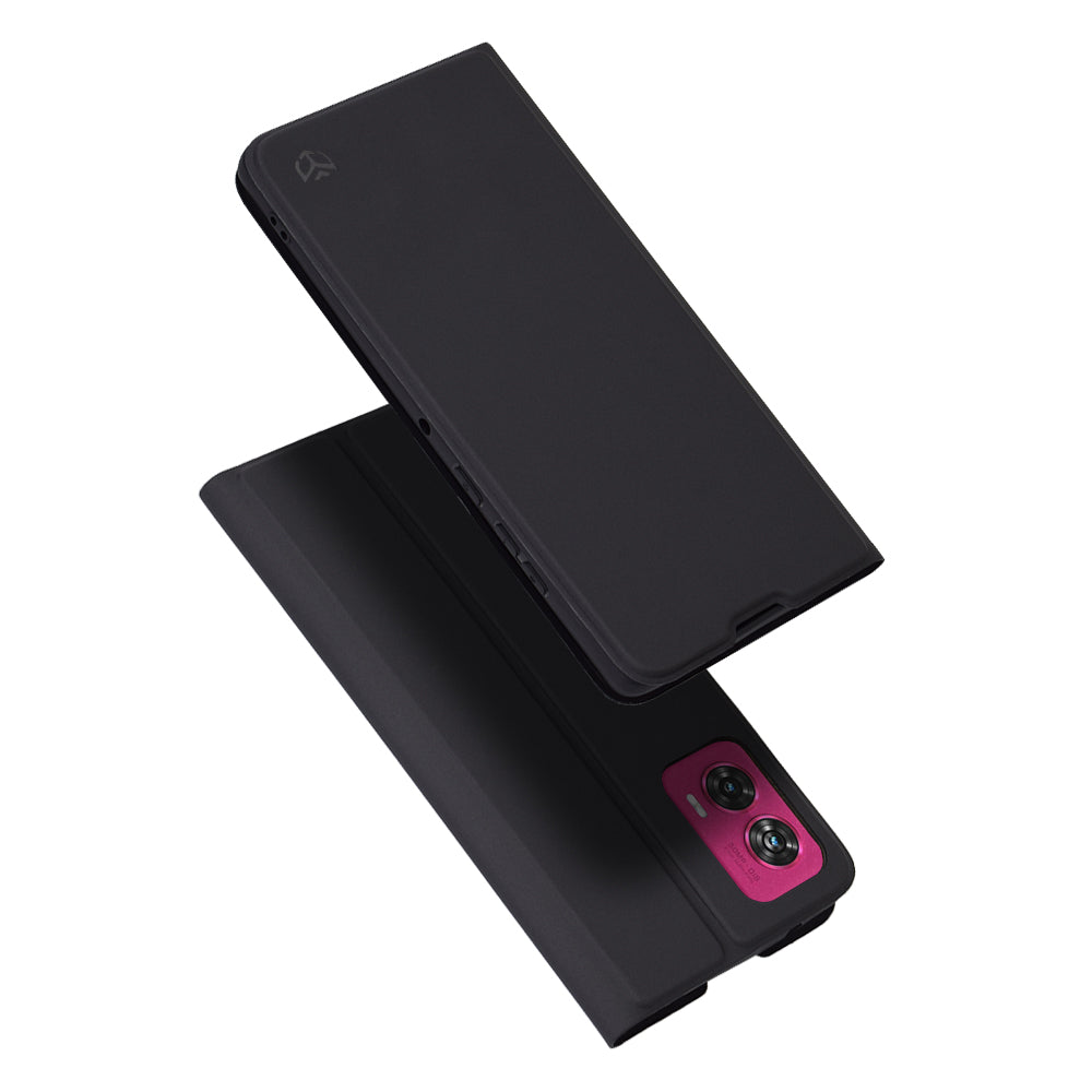 Coque pour Motorola Edge 50 Fusion, Techsuit, Magskin Book, Noire