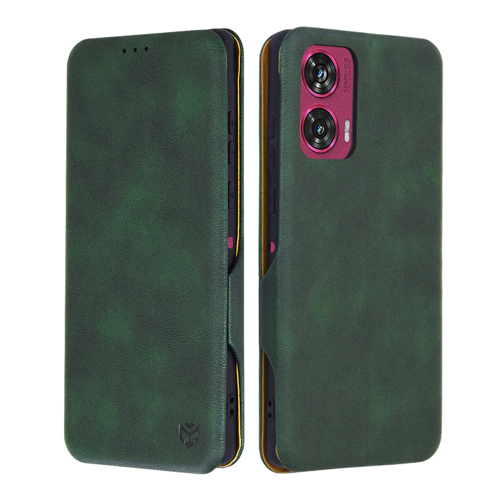 Hoes voor Motorola Edge 50 Fusion, Techsuit, Safe Wallet Plus, Groen