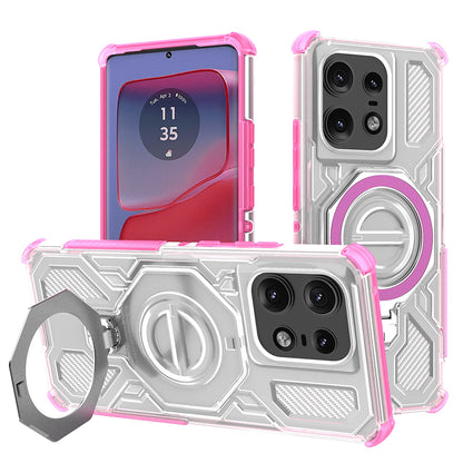 Coque pour Motorola Edge 50 Pro, Techsuit, Carbon Shield Pro, Rose