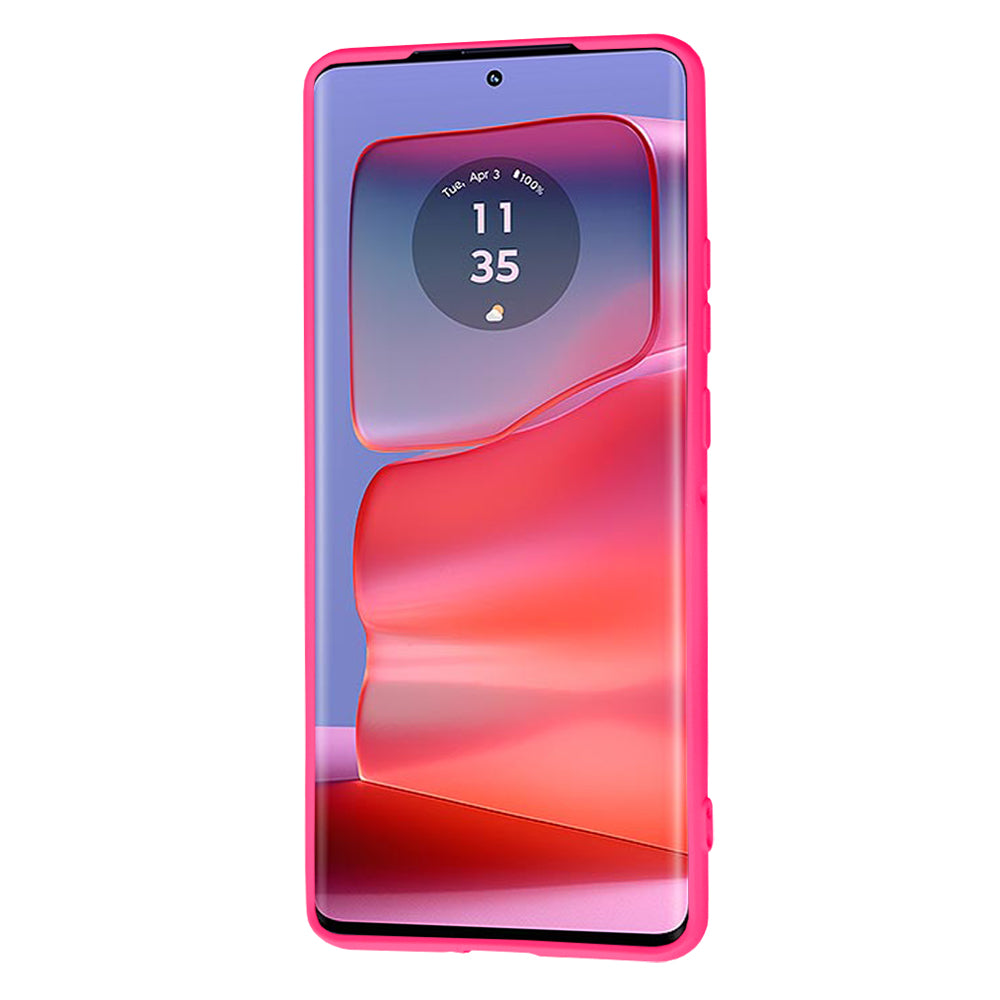 Hülle für Motorola Edge 50 Pro, Techsuit, SoftFlex, Dunkelrosa
